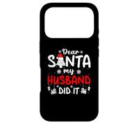 Cher père Noël, Mon Mari l'a Fait, Bon Noël, Joyeux Noël. Coque pour iPhone 17 Pro
