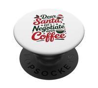 Cher Père Noël, Négocions Autour d'un Café Amoureux De Noël PopSockets PopGrip Adhésif