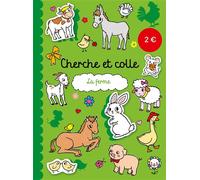 Cherche et colle - La ferme - Collectif - Le Ballon Eds - broché - Document jeunesse
