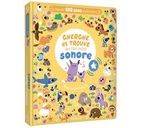 Cherche et trouve des tout-petits sonore - Les animaux pres de 100 sons - Marta Sorte - Auzou Éditions - cartonné - Livre-jeu