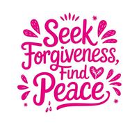 chercher le pardon trouver la paix main Stickers muraux 67.2x70.1cm Ne se décolle pas RoseRouge