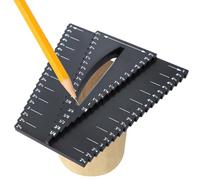Chercheur de Centre pour le Travail du Bois - Règle de Mesure de Menuiserie Double Fonction,Localisateur de Perçage,pour Chantier Atelier Projets de Rénovation Fabrication de Meubles et Menuiserie