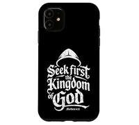 Cherchez d'abord Le Royaume de Dieu Matthieu 6 33 Vintage Christian Coque pour iPhone 11