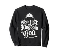 Cherchez d'abord Le Royaume de Dieu Matthieu 6 33 Vintage Christian Sweatshirt