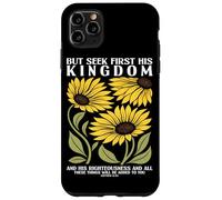 Cherchez d'abord Le Royaume de Dieu Tournesol Religion chrétienne Coque pour iPhone 11 Pro Max