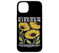 Cherchez d'abord Le Royaume de Dieu Tournesol Religion chrétienne Coque pour iPhone 14 Plus