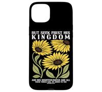 Cherchez d'abord Le Royaume de Dieu Tournesol Religion chrétienne Coque pour iPhone 15 Plus