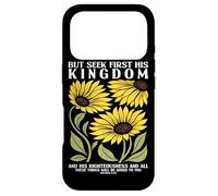 Cherchez d'abord Le Royaume de Dieu Tournesol Religion chrétienne Coque pour iPhone 17 Pro