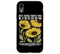 Cherchez d'abord Le Royaume de Dieu Tournesol Religion chrétienne Coque pour iPhone XR