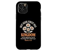 Cherchez d'abord son royaume, marguerite florale chrétienne Coque pour iPhone 11 Pro