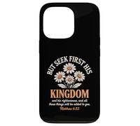 Cherchez d'abord son royaume, marguerite florale chrétienne Coque pour iPhone 13 Pro