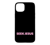 Cherchez Jésus, mais d'abord, Laissez-Moi remercier Dieu, Sauve, chrétien Coque pour iPhone 15 Plus
