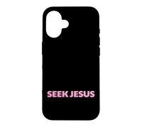 Cherchez Jésus, mais d'abord, Laissez-Moi remercier Dieu, Sauve, chrétien Coque pour iPhone 16