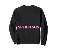 Cherchez Jésus, mais d'abord, Laissez-Moi remercier Dieu, Sauve, chrétien Sweatshirt