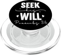 Cherchez Sa Volonté Proverbes 3:6 Message Inspirant PopSockets PopGrip pour MagSafe