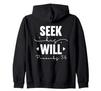 Cherchez Sa Volonté Proverbes 3:6 Message Inspirant Sweat à Capuche