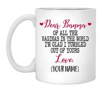 Chère Banma, De Tous Les Vagins Du Monde, Je Suis Tombée De Ton Amour Mug Modernes Tasse Drôle Tasses À Thé Pour Maison Bureau Espresso Cappuccino 330Ml