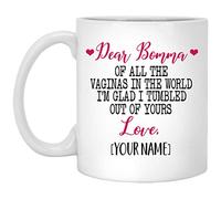 Chère Bomma, De Tous Les Vagins Du Monde, Je Suis Tombée De Ton Amour Tasse À Café Drôle Mug À Café Humour Tasses À Thé Pour Espresso Travail Bureau Maison 330Ml