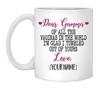 Chère Gamma, De Tous Les Vagins Du Monde, Je Suis Tombée De Ton Amour Mug À Café Mignonne Tasses À Thé Drôle Tasse À Café Pour Maison Chocolat Chaud L'École Cappuccino 330Ml