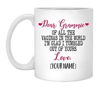 Chère Grand-Mère, De Tous Les Vagins Du Monde, Je Suis Tombée De Ton Amour Mug À Café Céramique Tasse À Café Modernes Tasses À Thé Pour Cuisine Boissons Chaudes Travail Lait 330Ml