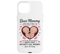 Chère Maman, Bonne Première Fête des Mères De Bump Coffee Coque pour iPhone 15 Plus