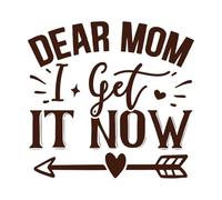 Chère maman, je comprends maintenant, fête des mères Stickers lettrage 67.2x71.2cm Stickers pour vitres Café