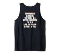 Chère Personne derrière Moi Message Positif Gentillesse Inspiration Débardeur