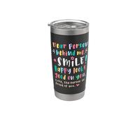 Chère personne derrière moi, sourire, joyeuse et légère Gobelet isotherme en acier inoxydable double paroi