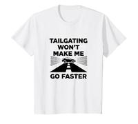 Chère Personne derrière Moi: Tailgating Won't Make Me Go Faster T-Shirt, Enfant, Blanc, 4 Ans