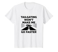 Chère Personne derrière Moi: Tailgating Won't Make Me Go Faster T-Shirt, Enfant, Blanc, 8 Ans