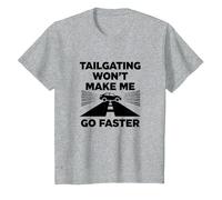 Chère Personne derrière Moi: Tailgating Won't Make Me Go Faster T-Shirt, Enfant, Gris Chiné, 10 Ans