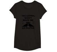 Chère Personne derrière Moi: Tailgating Won't Make Me Go Faster T-Shirt, Fille, Noir, L
