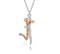 Chereda Collier avec pendentif pour couple affectueux pour femme, style punk, bijou d'amour, cadeau de Saint-Valentin, Acier inoxydable