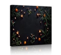 CHERHERART Décorations de Noël Toile Art mural Moderne Photos de vacances Impressions d’œuvres d’art Affiches d’hiver festives Peinture pour la maison Murale rustique 80x80cm