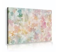 CHERHERART Fleurs de printemps Toile d’art mural Tableau Aquarelle de rêve Imprimé floral Fresques Décoration pour chambre Salon Chambre Chambre Café 70x100cm Cadre intérieur