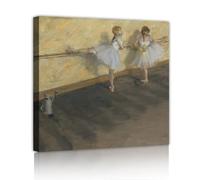 CHERHERART impressionnisme peinture sur toile imprime les danseuses s’exerçant à la barre toile murale art décor pour la maison salle à manger café étude 55x55cm