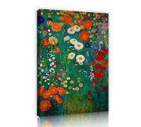 CHERHERART Prairie Florale Impressionniste Toile Murale 70x110cm