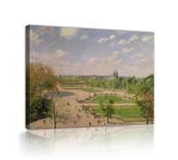CHERHERART Toile murale art le jardin des Tuileries un matin de printemps Impressions sur toile Affiches murales pour l’étude à domicile Bureau 35x45cm Cadre intérieur