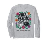 Chéri J'Ai Essayé Floral Bohème Rétro Cadeau pour Mari Manche Longue