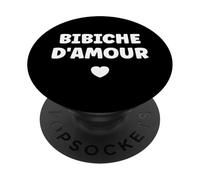 Chérie Petit Nom Bichette biche Amour Fille surnom Bibiche PopSockets PopGrip Adhésif