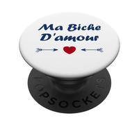 Chérie Petit Nom Bichette biche Amour surnom ma biche PopSockets PopGrip Adhésif