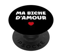 Chérie Petit Nom Bichette biche Amour surnom ma biche PopSockets PopGrip Adhésif