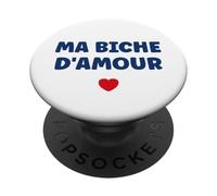 Chérie Petit Nom Bichette biche Amour surnom ma biche PopSockets PopGrip Adhésif
