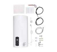 CHERIKIU Chauffe-eau électrique 80 l, 2 kW 220 V IPX4 vertical LED chauffe-eau de stockage chauffe-eau eau eau froide et chaude chauffe-eau électrique ABS mural pour cuisines, toilettes