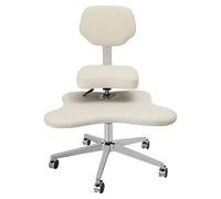 CHERIPOLI Chaise de bureau ergonomique au sacrum - Chaise de bureau polyvalente - Pour yoga - Charge maximale : 130 kg - Blanc