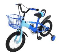 CHERIPOLI Vélo pour enfant de 14 pouces avec roues stabilisatrices, plusieurs couleurs, vélo pour fille de 2 à 8 ans, vélo pour fille et garçon (bleu)