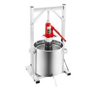 CHERIREN Presse à vin de fruits, 22 l, hydraulique en acier inoxydable, manuel, multifonction, avec pelle filtrante, pour presser le vin de riz, le miel, les légumes (22 l)
