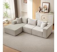 CherishCradle Canapé d'angle Convertible 270 cm Compressé, Méridienne | Canapé d'angle compressé 270 x 171 x 60 cm, méridienne gauche ou droite, 2 colis, sans montage, mousse polyuréthane