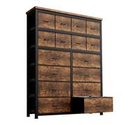 CherishCradle Commode, Commode avec 16 tiroirs en Tissu, Buffet avec Tiroirs en Tissu, Armoire à Tiroirs pour Cuisine, Bureau, Couloir, Salon, Couloir, Chambre d'enfant