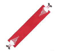 Chérissez chaque repas avec notre ravissant chemin de table de Noël en polyester et coton (rouge)